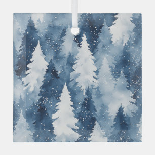 Ornement En Verre Forêt hivernale de Silent Pines