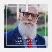 Ornement En Verre Forever In Our Hearts Photo Memorial Keepsaké (Verso)