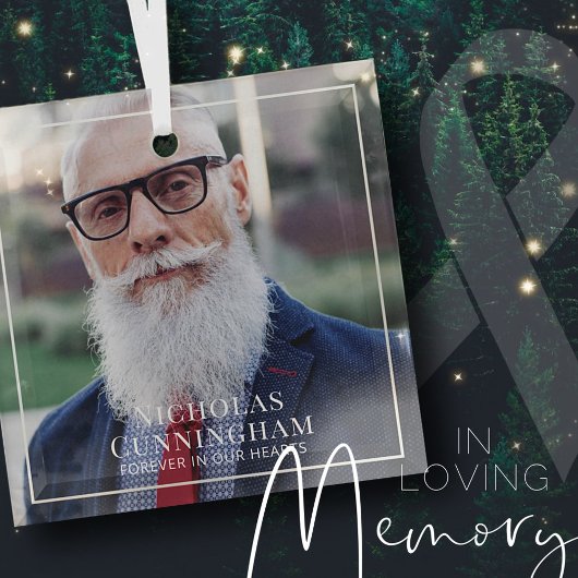 Ornement En Verre Forever In Our Hearts Photo Memorial Keepsaké