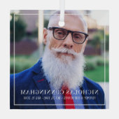 Ornement En Verre Forever In Our Hearts Photo Memorial Keepsaké (Verso)