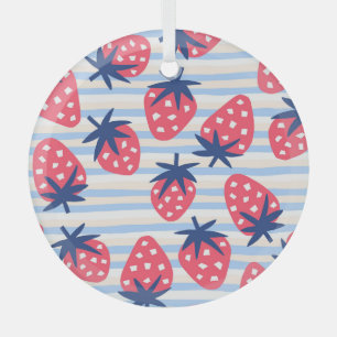 Ornement En Verre Framboise Art : Motif doux sans couture