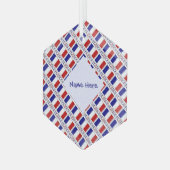 Ornement En Verre France French Flag Blue Personalized  (Avant gauche)