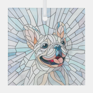 Ornement En Verre French Bulldog - Français - mosaïque pastel