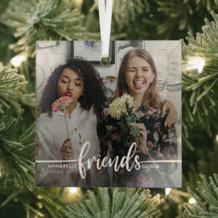 Ornement En Verre Friends Script Photo moderne