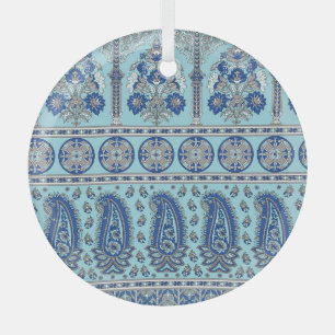 Ornement En Verre Frontière asiatique de Paisley : Design traditionn