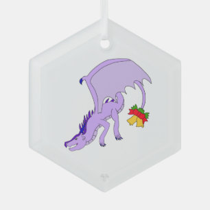 Ornement En Verre Frost le dragon de glace violet Fantaisie vacances