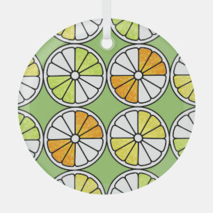 Ornement En Verre Fruit De Tranches D'Agrumes, Été Sans Fruit.