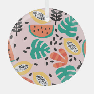 Ornement En Verre Fruit Design : Design Motif Vintage.