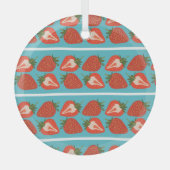 Ornement En Verre Fruit fraise : Motif Répété sans couture. (Recto)