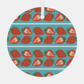 Ornement En Verre Fruit fraise : Motif Répété sans couture. (Verso)
