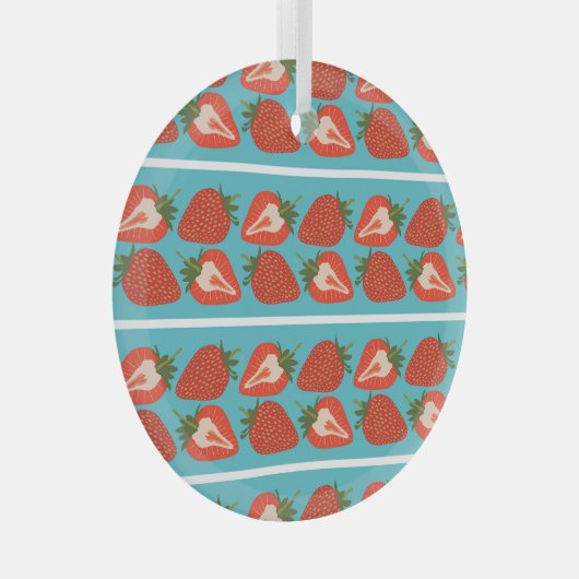 Ornement En Verre Fruit fraise : Motif Répété sans couture. (Avant droite)