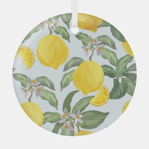 Ornement En Verre Fruit tropical citron Motif Vintage