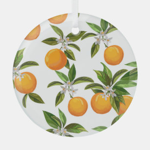 Ornement En Verre Fruits d'agrumes : Illustration numérique Vintage