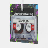 Ornement En Verre Funny 80s Cassette Mixtape Keepsaké Mémoire (Avant gauche)