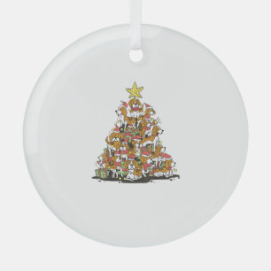 Ornement En Verre Funny arbre de Noël beagle pour amoureux de les ch
