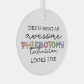 Ornement En Verre Funny Phlebotomy Technicien génial PBT (Avant droite)