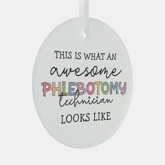 Ornement En Verre Funny Phlebotomy Technicien génial PBT (Avant droite)
