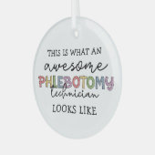 Ornement En Verre Funny Phlebotomy Technicien génial PBT (Avant gauche)