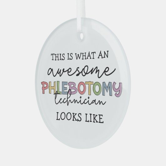 Ornement En Verre Funny Phlebotomy Technicien génial PBT (Avant gauche)