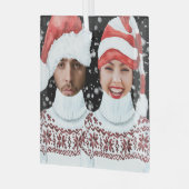 Ornement En Verre Funny Photo Personalized Christmas (Avant gauche)