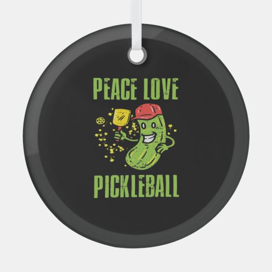 Ornement En Verre Funny Pickleball (Recto)