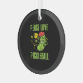 Ornement En Verre Funny Pickleball (Avant gauche)