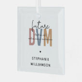 Ornement En Verre Futur DVM sur mesure Docteur en médecine vétérinai (Avant gauche)