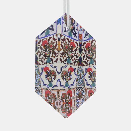 Ornement En Verre Galo de Barcelos Portugal (Avant droite)