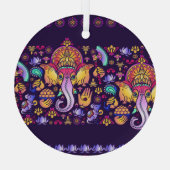 Ornement En Verre Ganesh Hindu God : Festive sans fil (Verso)