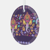 Ornement En Verre Ganesh Hindu God : Festive sans fil (Avant gauche)