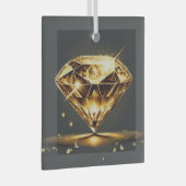 Ornement En Verre Gem à carreau (Avant droite)