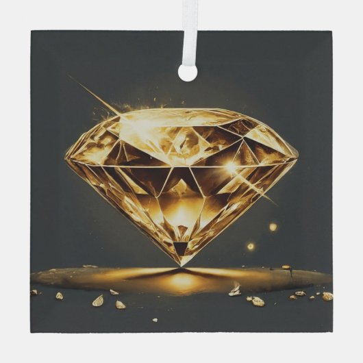 Ornement En Verre Gem à carreau (Verso)