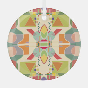 Ornement En Verre Géométrie Artistique : Motif coloré sans couture