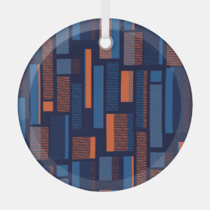 Ornement En Verre Géométrique urbaine, motif moderne et transparent
