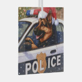 Ornement En Verre German Shepherd Police Holiday  (Avant droite)