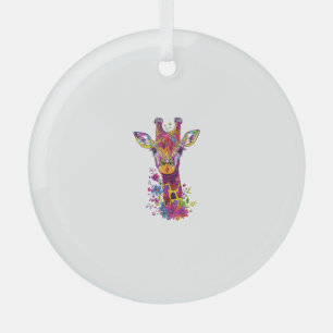 Ornement En Verre Giraffe Graphic Gastronomie mignonne Giraffe femme