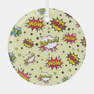 Ornement En Verre Girls Boys Patch Art Vintage