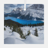 Ornement En Verre Glace et neige | Lac Peyto, Rocheuses canadiennes (Verso)