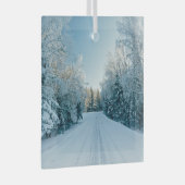 Ornement En Verre Glace et neige | Route d'hiver gelée Russie, Sibér (Avant droite)