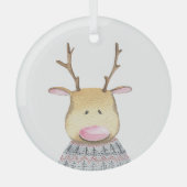 Ornement En Verre Glass Ornament - Deer (Recto)