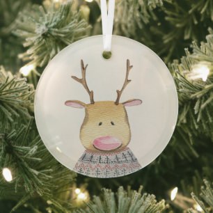 Ornement En Verre Glass Ornament - Deer