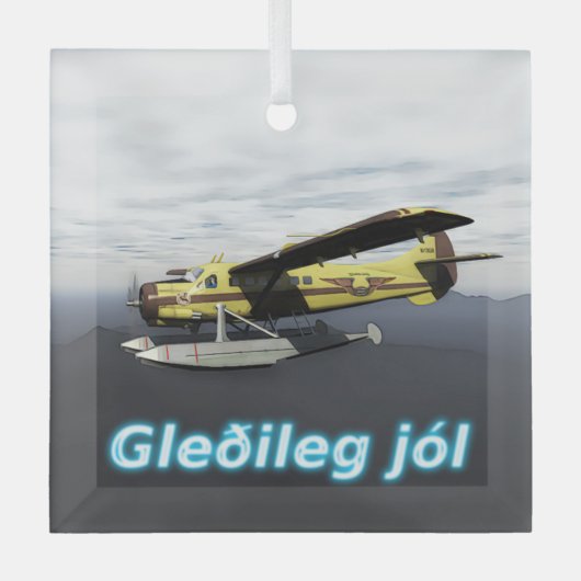 Ornement En Verre Gleðileg jól - de Havilland DH3-C Otter (Recto)