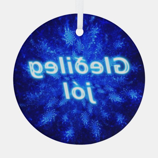 Ornement En Verre Gleðileg Jól - Snowburst (Verso)