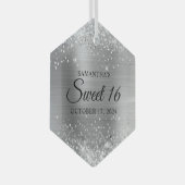 Ornement En Verre Glitterie Silver Foil Sweet 16 (Avant droite)
