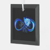 Ornement En Verre Glowing infinity with blue rose (Avant gauche)