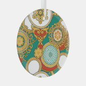 Ornement En Verre Golden Elegant Arrière - plan arabesque (Avant droite)