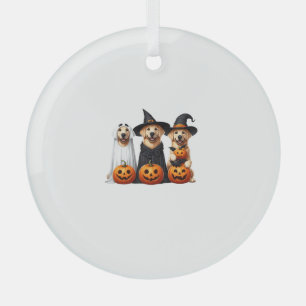 Ornement En Verre Golden Retriever Ghost Halloween Amoureux de les c