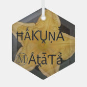 Ornement En Verre Golden Star Hakuna Matata (Recto)