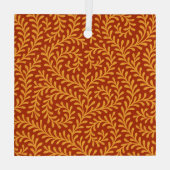 Ornement En Verre Golden Yellow Leafy Vine Pattern  (Verso)