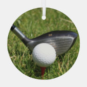 Ornement En Verre Golf Club et Ball (Verso)